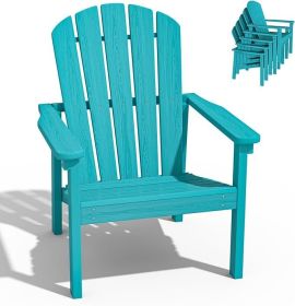 Stackable Adirondack Chairs (Option: Aruba blue-4pack)