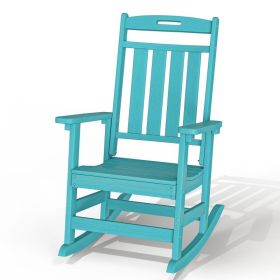 HDPE-Plastic-Outdoor-Rocking-Chair (Option: Aruba blue-1pack)
