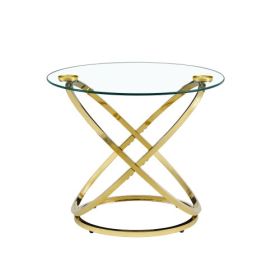 Gold End Table (Color: Gold)