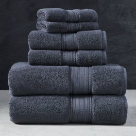 Signature Soft 6 Piece Solid Towel Set (Actual Color: Gray)