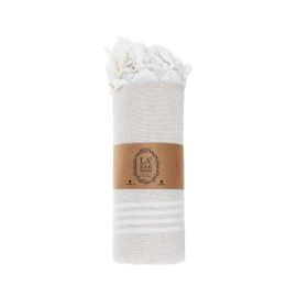 Asena Beach Towel (Color: Beige, size: 38'' x 70'')