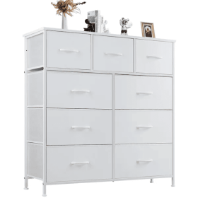 Storage Drawer Wardrobe Tall Cabinet Storage Cabinet (Color: White)